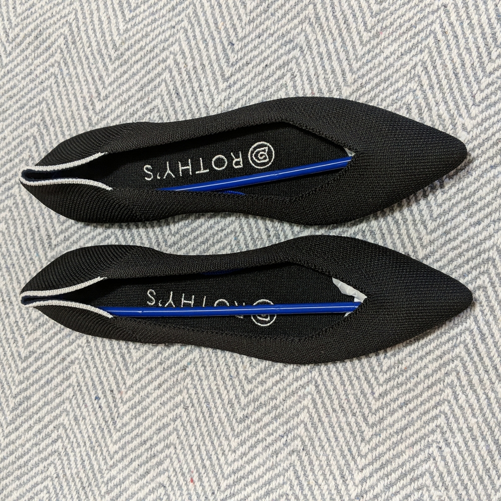 ROTHYS THE POINT BLACK SOLID SHOES